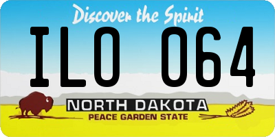 ND license plate ILO064