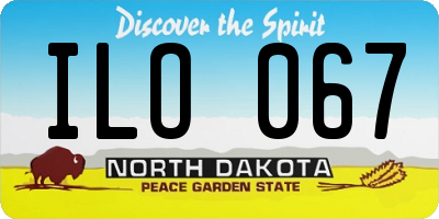 ND license plate ILO067