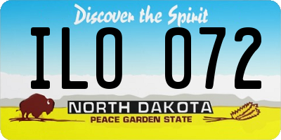 ND license plate ILO072