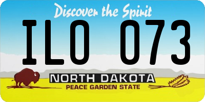 ND license plate ILO073