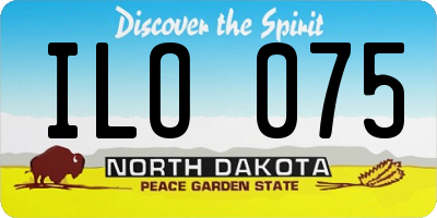 ND license plate ILO075
