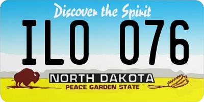 ND license plate ILO076