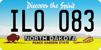 ND license plate ILO083