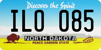 ND license plate ILO085