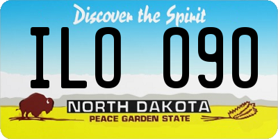 ND license plate ILO090