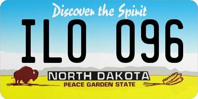 ND license plate ILO096