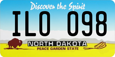 ND license plate ILO098
