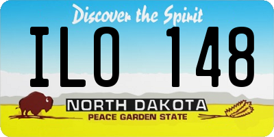 ND license plate ILO148