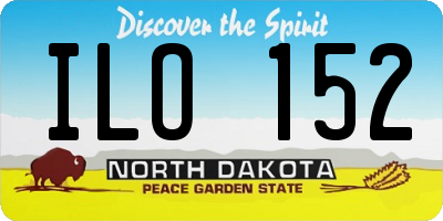 ND license plate ILO152