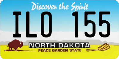ND license plate ILO155