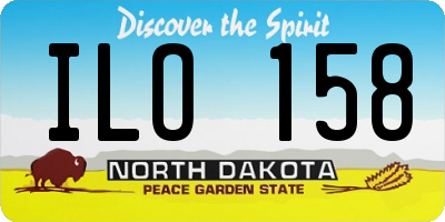 ND license plate ILO158