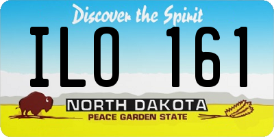 ND license plate ILO161