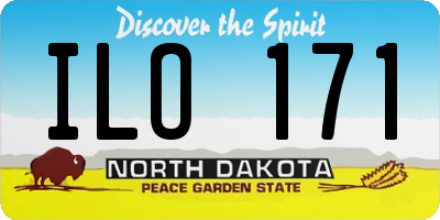 ND license plate ILO171