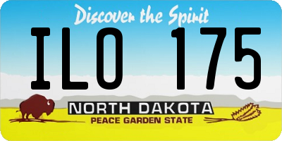 ND license plate ILO175