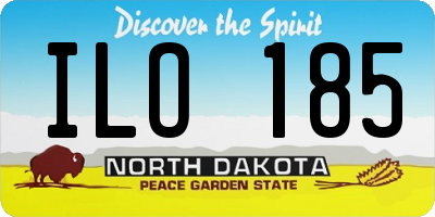 ND license plate ILO185