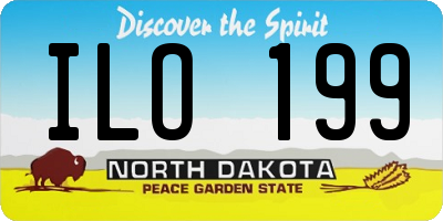 ND license plate ILO199