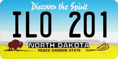 ND license plate ILO201