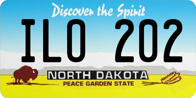 ND license plate ILO202
