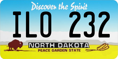 ND license plate ILO232