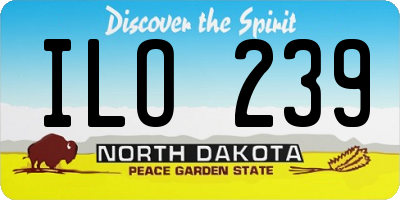 ND license plate ILO239