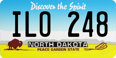 ND license plate ILO248