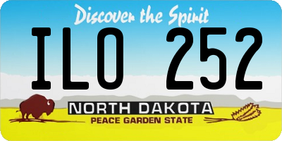 ND license plate ILO252