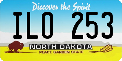 ND license plate ILO253