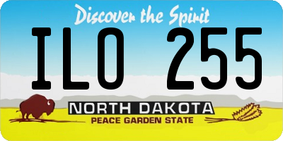 ND license plate ILO255