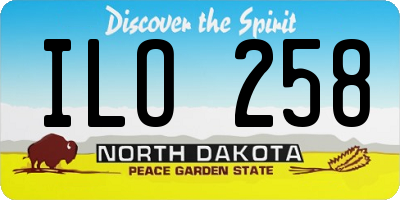 ND license plate ILO258
