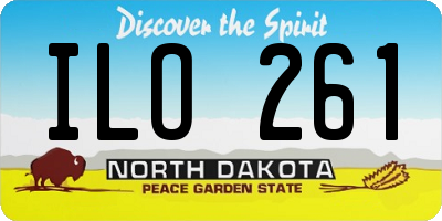 ND license plate ILO261