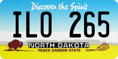 ND license plate ILO265