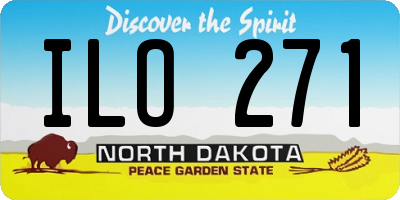 ND license plate ILO271