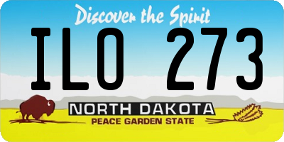 ND license plate ILO273