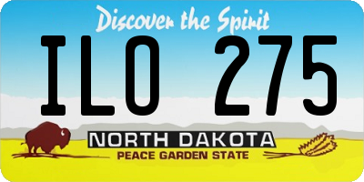 ND license plate ILO275