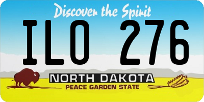 ND license plate ILO276