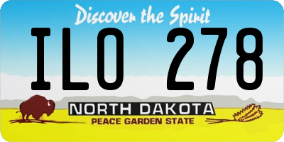 ND license plate ILO278