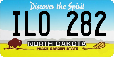 ND license plate ILO282