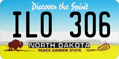 ND license plate ILO306
