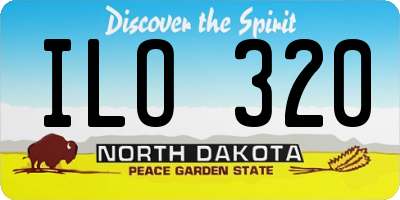 ND license plate ILO320