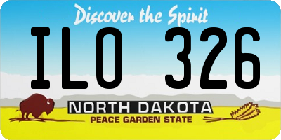 ND license plate ILO326