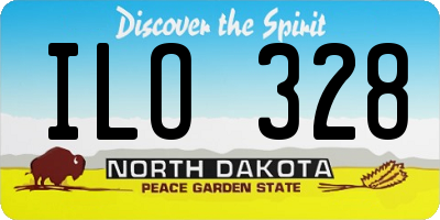 ND license plate ILO328