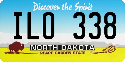 ND license plate ILO338