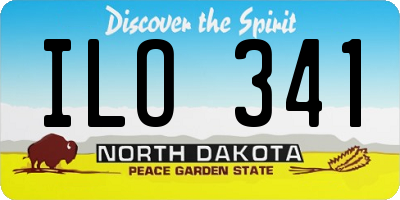 ND license plate ILO341