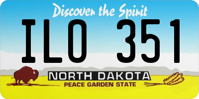 ND license plate ILO351