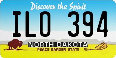 ND license plate ILO394