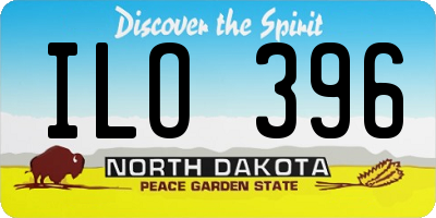 ND license plate ILO396