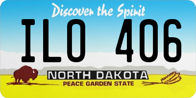 ND license plate ILO406