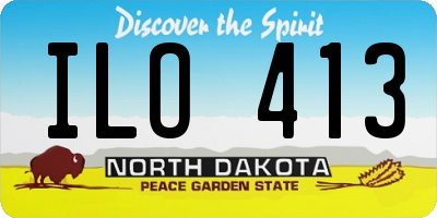 ND license plate ILO413