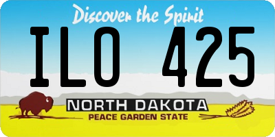 ND license plate ILO425