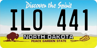 ND license plate ILO441
